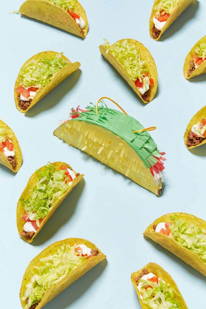 Mini Taco Pinata christmas Tree decorations for the Heart Eyed Foodie
