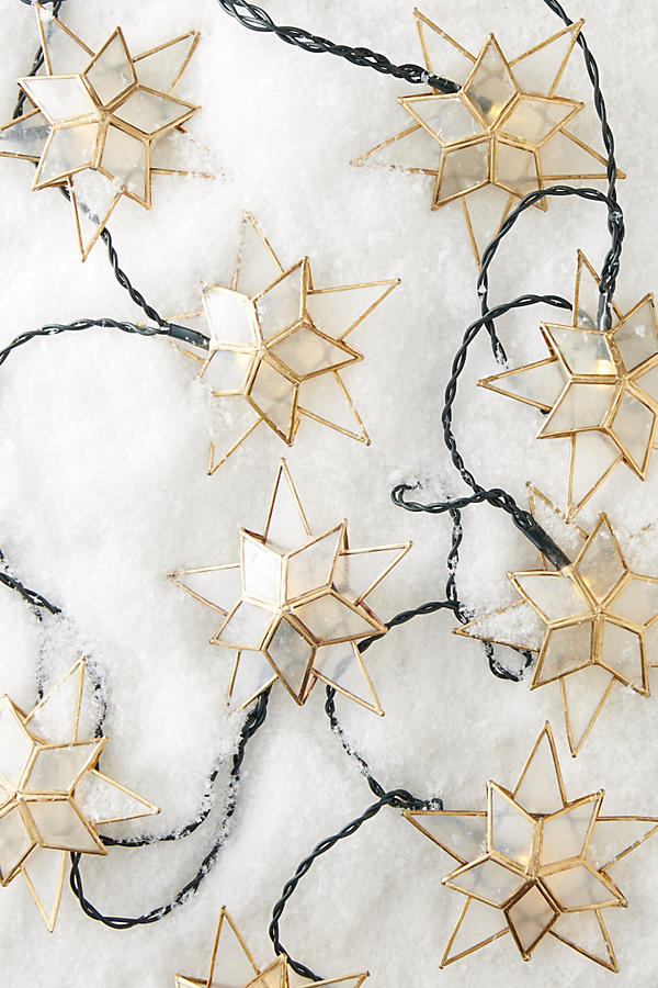 Anthropologie Capiz Star String Lights Christmas Tree | Shopping for the Best Holiday Decor