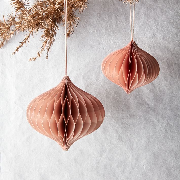 Paper Ornaments - Blush Christmas Tree | Shopping for the Best Holiday Decor