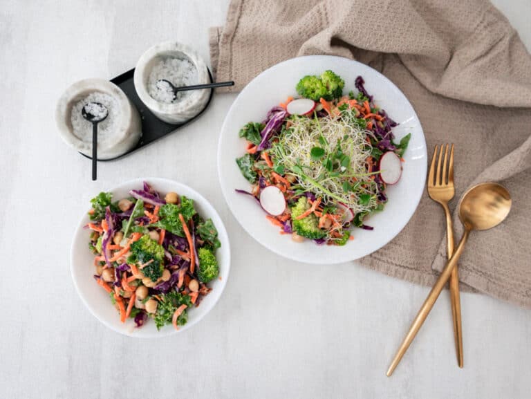 Carrots, Purple Cabbage, Easy Kale Salad Recipe (Alkaline) - Nomss.com
