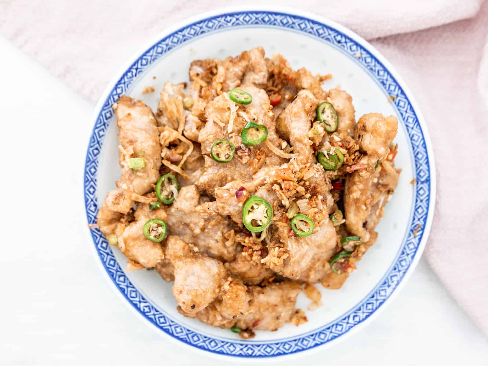 Air Fryer Chinese Salt and Pepper Pork Chops - This Old Gal