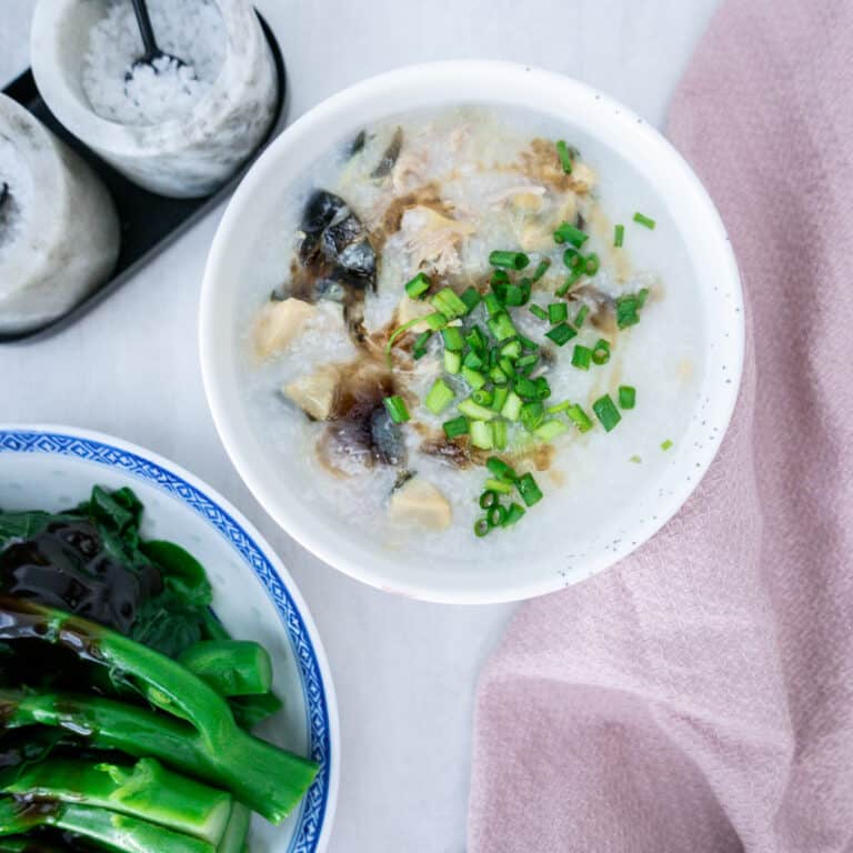 Instant Pot Salted Pork and Century Egg Congee 皮蛋瘦肉粥 壓力鍋 - Nomss.com