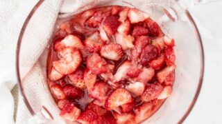 Simple Macerated Strawberries with step by step photos and video