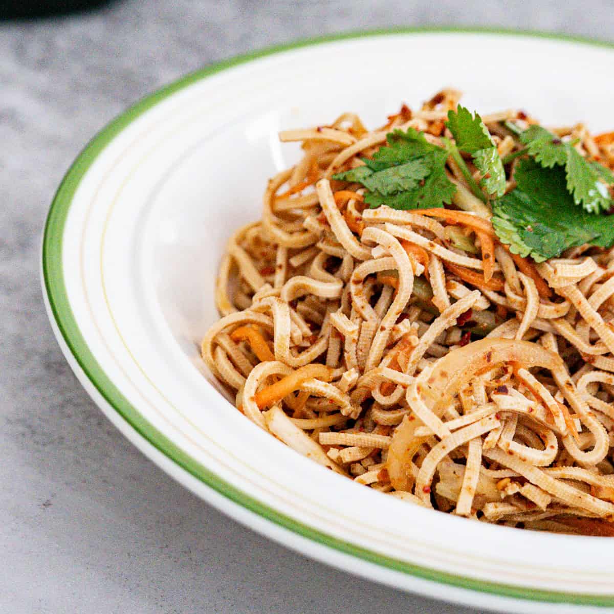 Chinese Mala Bean Curd Noodles Cold Salad 麻辣涼拌豆腐絲