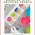 decorating halloween monsters rice krispies recipe