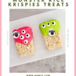 decorating halloween monsters rice krispies recipe