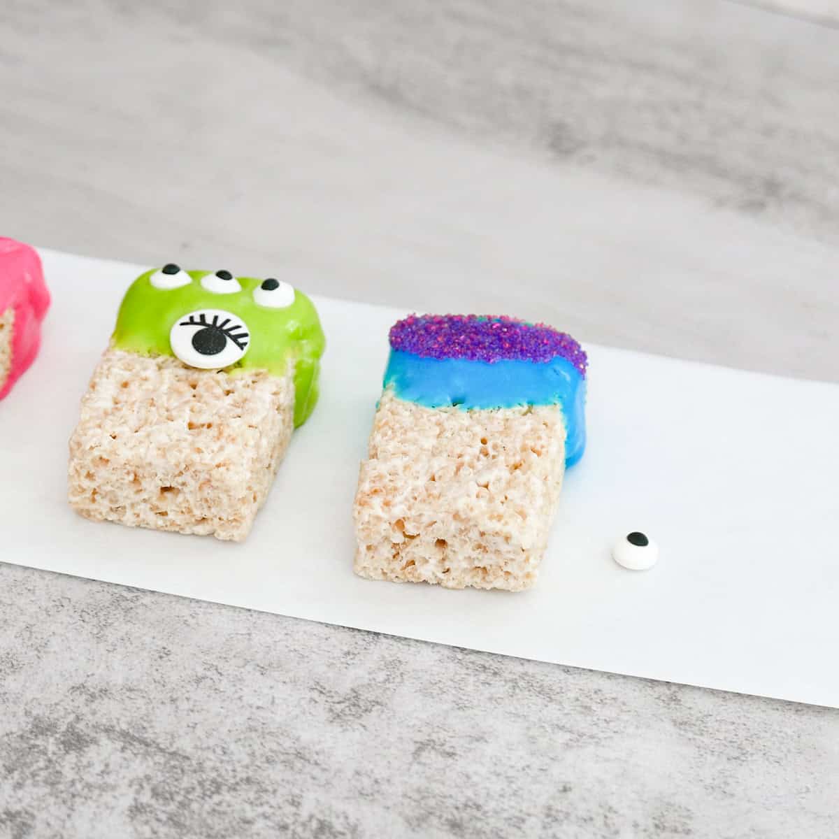 decorating halloween monsters rice krispies recipe